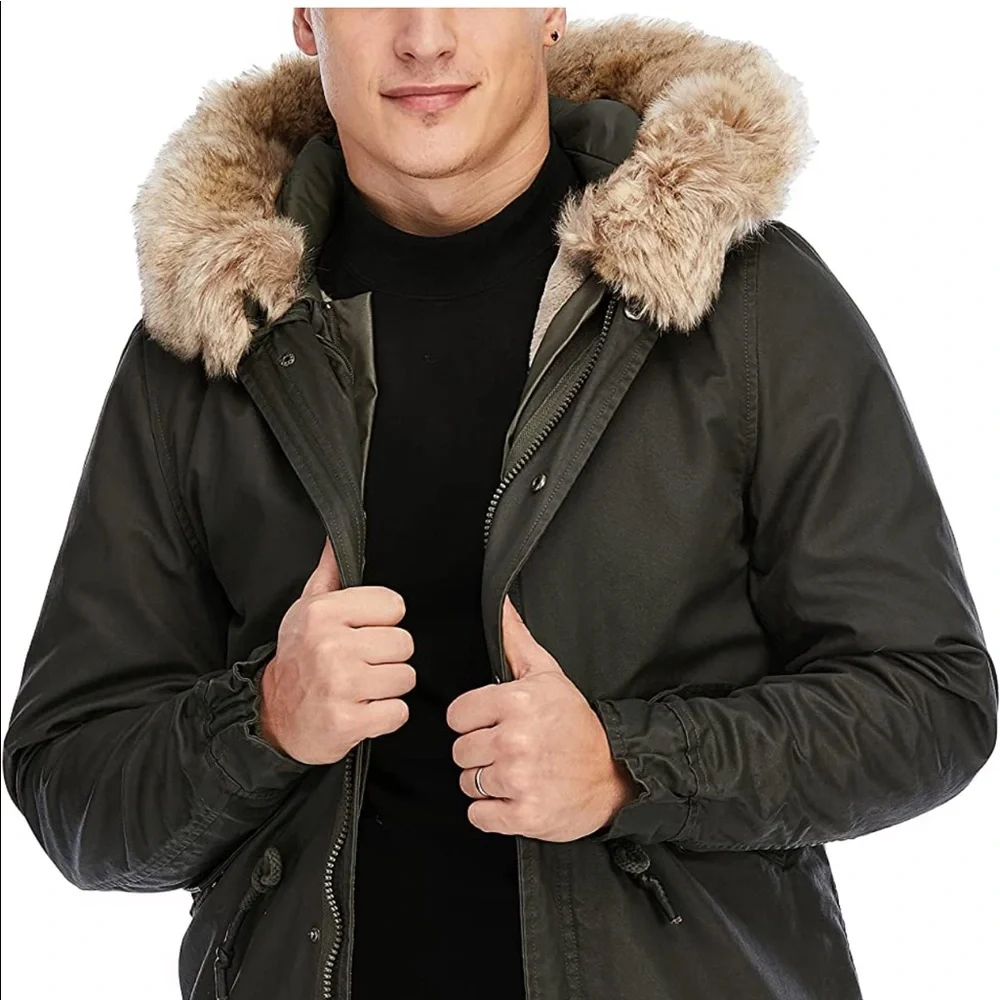 TIENFOOK SMALL Men Parka Jacket Winter Coat - Picture 2 of 5